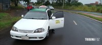 GM recupera veiculo taxi de placas paraguaias roubado próximo a rodoviária de Foz