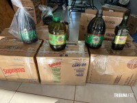 PF deflagra Operação Lampante e retira diversas embalagens de azeite impróprias para consumo em Foz do Iguaçu