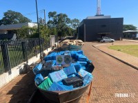 PF e BPFRON apreendem três barcos carregados com cigarros contrabandeados no Lago de Itaipu