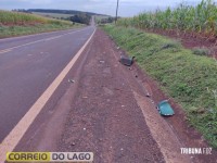 Motociclista morre após ser atingido por caminhão em Santa Helena