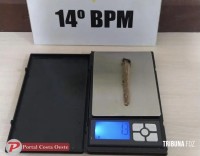 Militares da RPA apreende cigarro de maconha durante patrulhamento na área central de SMI