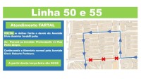 Transporte coletivo: itinerários das Linhas 40, 50, 55 e 320 serão alterados durante a Fartal