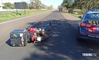 Motociclista fica gravemente ferido após colisão na BR-277 em Santa Terezinha de Itaipu