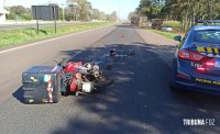 Motociclista fica gravemente ferido após colisão na BR-277 em Santa Terezinha de Itaipu