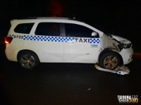 Taxi de Foz do Iguaçu se envolve em acidente na cidade de Itaipulândia