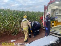 Homem morre e outro fica gravemente ferido em acidente envolvendo motocicleta e ônibus em Santa Helena