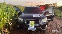 BPFRON apreende carro preparado para contrabando em Santa Terezinha de Itaipu