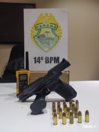 Polícia Militar prende homem armado com  uma pistola em Medianeira