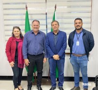 Prefeito de Santa Rita visita prefeito Chico Brasileiro para conversa sobre a integração do sistema de saúde e atendimento aos brasiguaios