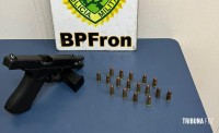 BPFRON apreende individuo armado com uma pistola 9mm em Foz do Iguaçu