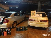 PF e RF apreendem centenas de litros de combustíveis  contrabandeados na aduana da Argentina