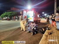 Motociclista tem fratura exposta após acidente na PR-317 em Santa Helena