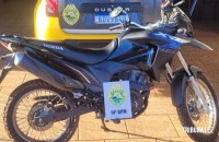 Polícia Militar recupera moto roubada após perseguição em São Miguel do Iguaçu