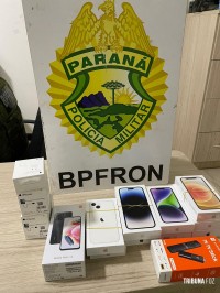 BPFRON apreende eletrônicos na cidade de Realeza 