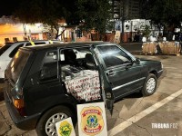 BPFRON e PF apreendem 600 pacotes de cigarro em São Miguel do Iguaçu