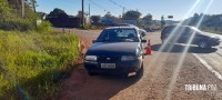 Motociclista é socorrida pelo Siate após colisão na Avenida das Cataratas