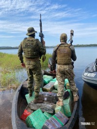 BPFRON, Polícia Civil e Polícia Federal apreendem 999,1 Kg de maconha em Santa Helena