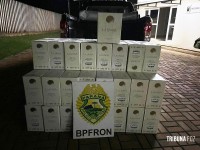 BPFRON apreende 65 caixas de vinho em Santo Antônio do Sudoeste