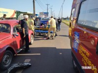 Motociclista é socorrido após colisão no Bairro Portal da Foz