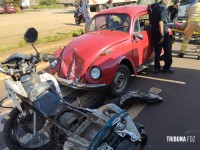 Motociclista é socorrido após colisão no Bairro Portal da Foz