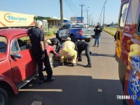 Motociclista é socorrido após colisão no Bairro Portal da Foz