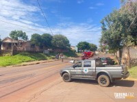 Acidente derruba postes e interdita acesso a São Miguel do Iguaçu