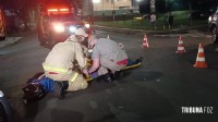 Motociclista é socorrido pelo Siate após colisão na Vila Maracanã