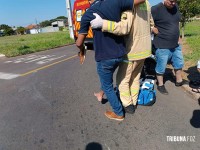 Siate socorre motociclistas após colisão de duas motos no Porto Meira