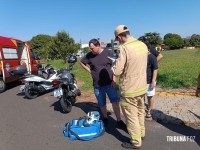 Siate socorre motociclistas após colisão de duas motos no Porto Meira