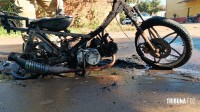 Bombeiros são acionados após motocicleta pegar fogo no Porto Meira