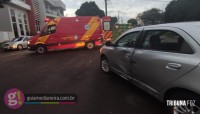 Motociclista fica ferido após colisão na cidade de Medianeira