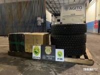 BPFRON, 14º BPM e NEPOM apreenderam produtos contrabandeados em Foz do Iguaçu