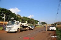 Acidente entre veículo e caminhão é registrado no interior do município de Itaipulândia 