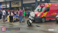 Motociclista fica ferido em acidente no centro de Medianeira