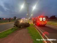 Homem briga com a condutora e provoca capotamento na Av. Andradina