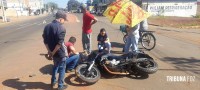 Motociclista é socorrida pelo Siate após colisão na Av. Morenitas