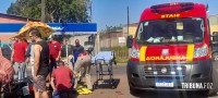 Motociclista é socorrida pelo Siate após colisão na Av. Morenitas