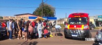 Motociclista é socorrida pelo Siate após colisão na Av. Morenitas