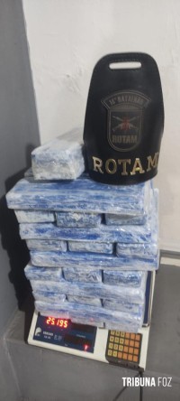 ROTAM apreende adolescente que levava 25 Kg de maconha em ônibus na BR-277