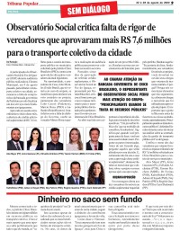 Observatório Social critica falta de rigor de vereadores que aprovaram mais R$ 7,6 milhões para o transporte coletivo da cidade