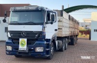 BPFRON apreende carreta  carregada com fios de cobre e alumínio em Santo Antônio do Sudoeste