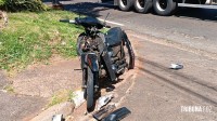 Motociclista é socorrido pelo Siate após colisão na Av. das Cataratas