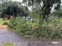 Prainha de Santa Helena: Transformador caído, rede elétrica no chão e muitas árvores são quebradas e arrancadas após temporal