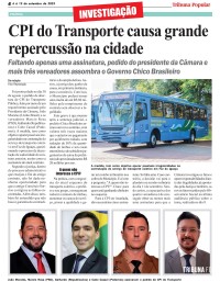 CPI do Transporte causa grande repercussão na cidade