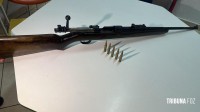 Policia Militar apreende fuzil calibre 7.62mm no Jardim Dourado