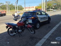 Guarda Municipal prende motociclista com moto furtada no Paraguai