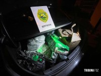 BPFRON apreende carro carregado com drogas em São Miguel do Iguaçu