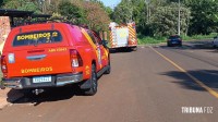 Corpo de Bombeiros socorre vítima que caiu na cachoeira do Jardim Cataratas