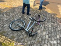 Ciclista é socorrido pelo SAMU após sofrer queda em Santa Helena