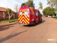 Motociclista é socorrido pelo Siate após queda de moto no Jardim Guaíra